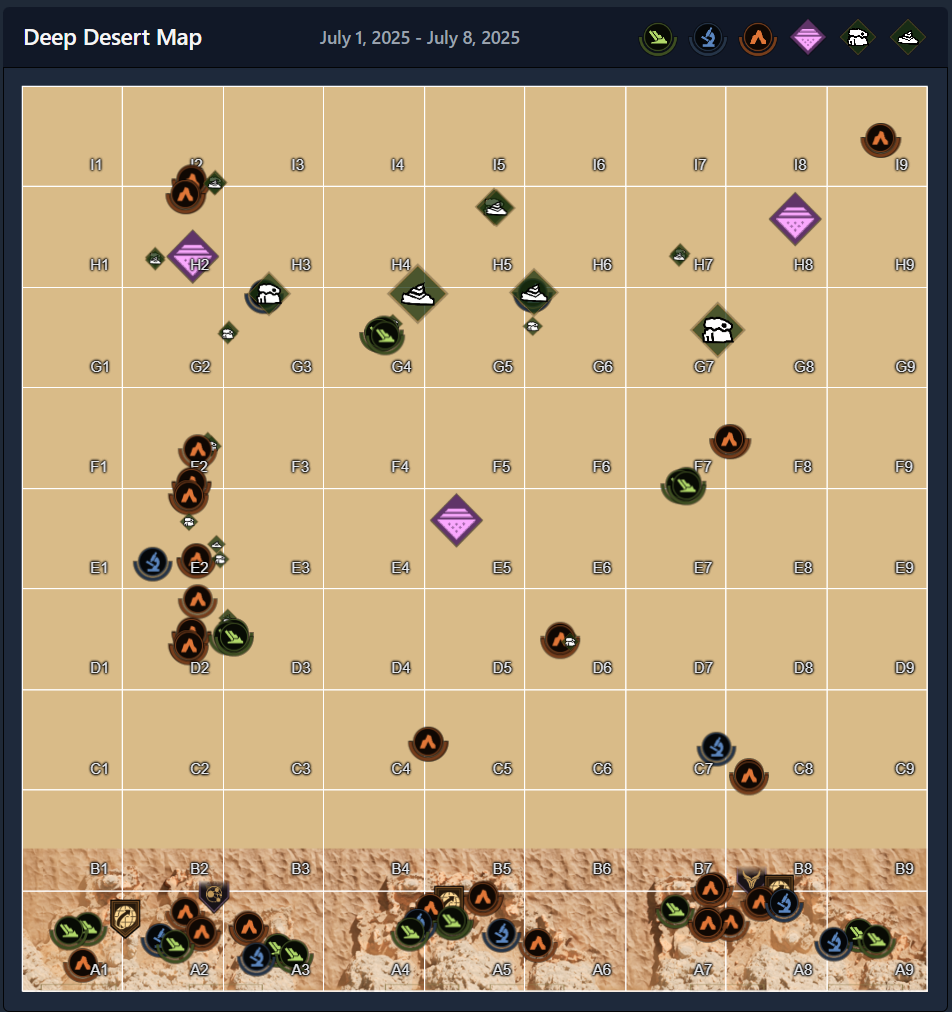 Weekly dune awakening deep desert map and drops