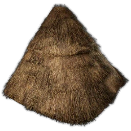 Angle de toit de chaume, chaumière