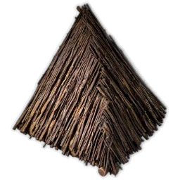 Angle de toit rustique à 90°, cabane