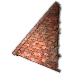 Angle de toit en tuiles triangulaire à 60°, pans de bois