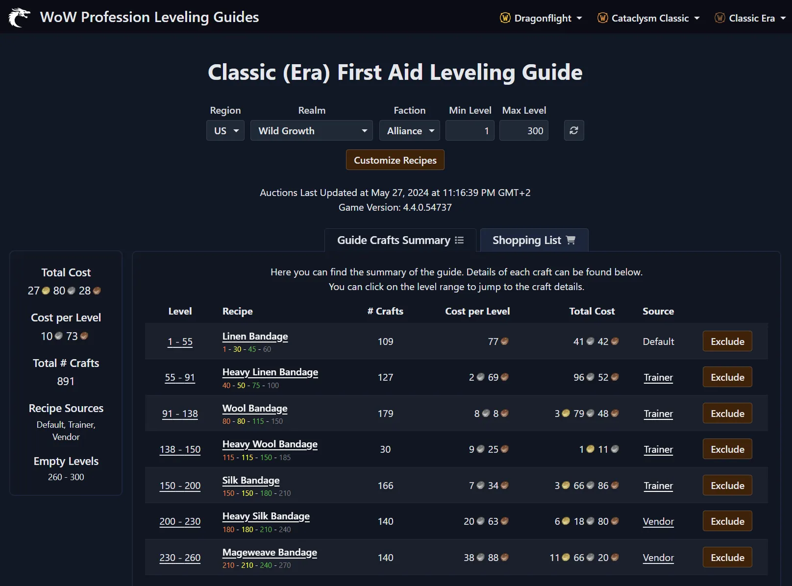 WoW Classic First Aid Leveling Guide